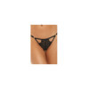 String ouvert fantaisie noir avec chainettes à l'entrejambe 